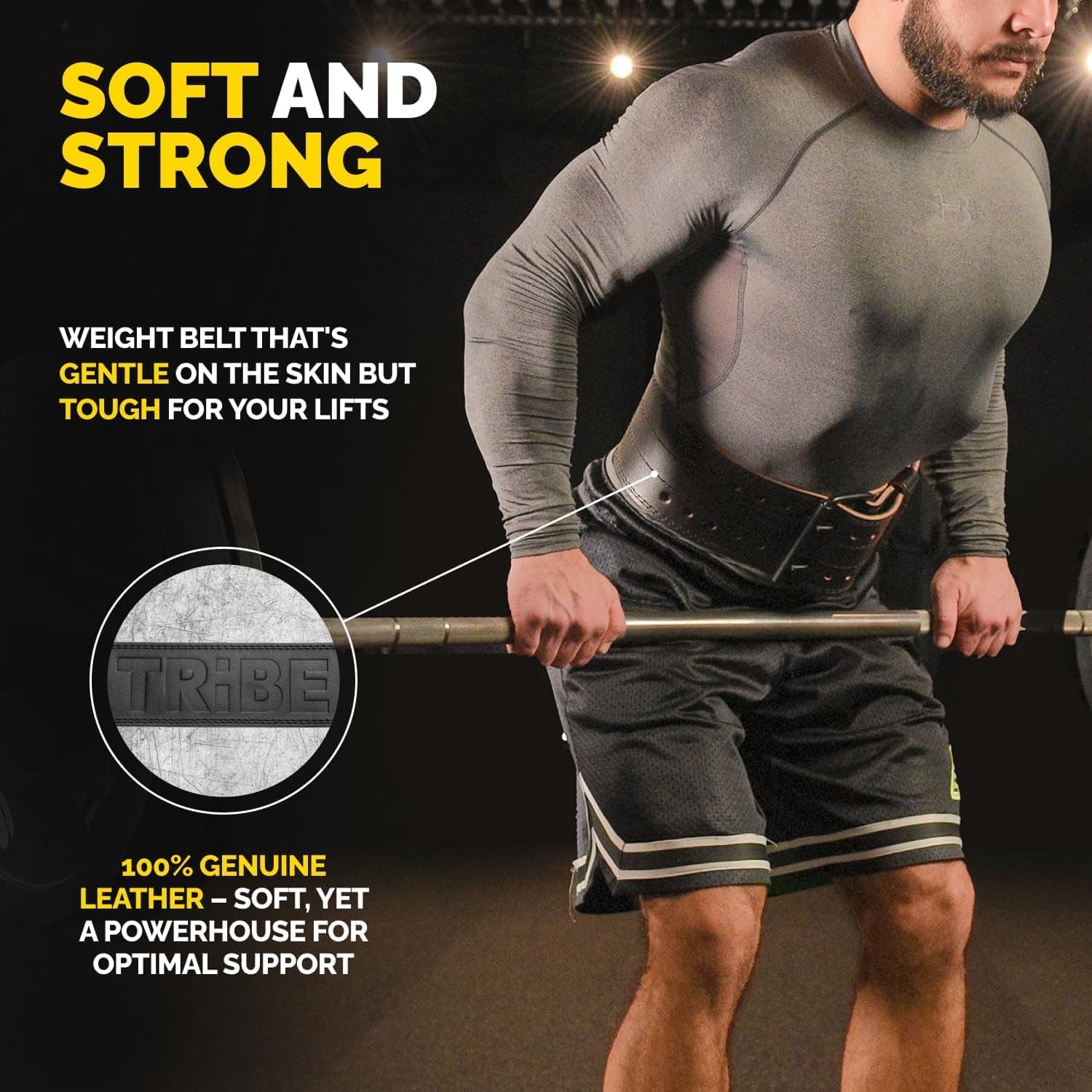 Cinturón de Levantamiento de Pesas Premium -Negro - Imagen 6