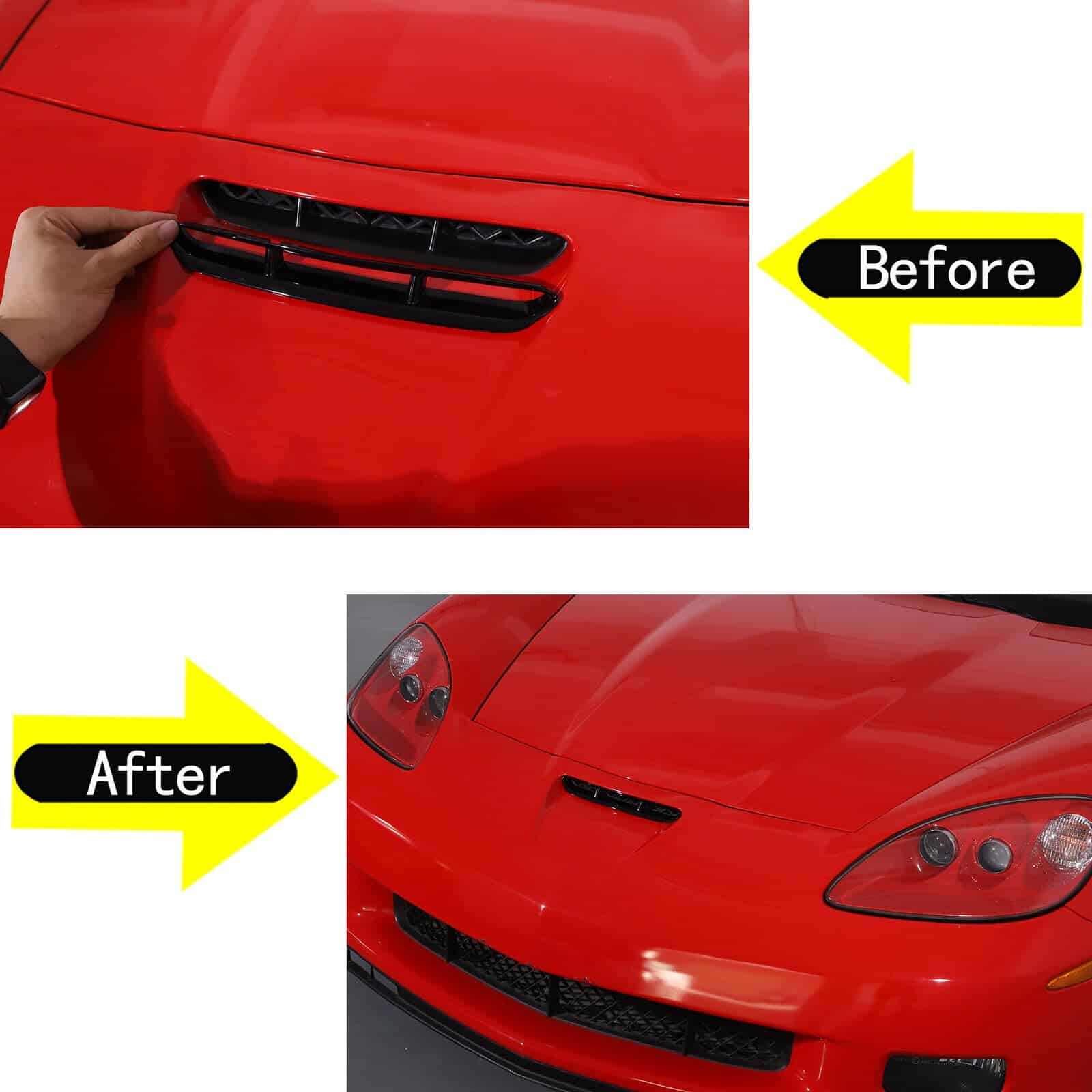 Rejillas del capó delantero compatibles con Corvette C6 - Imagen 3