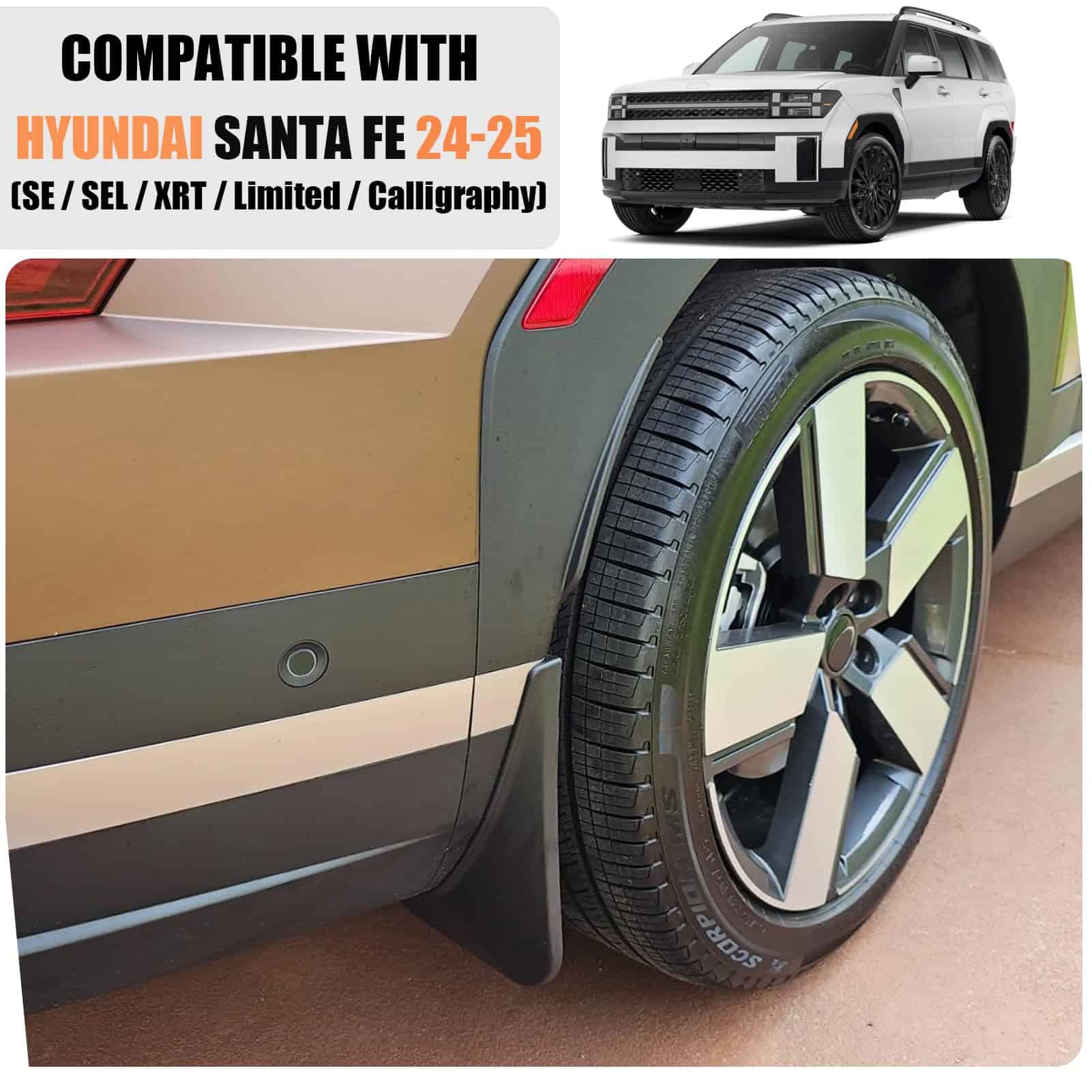 KEAIDAP Llantas de Barro para Hyundai Santa fe 2024 2025 - - Imagen 4