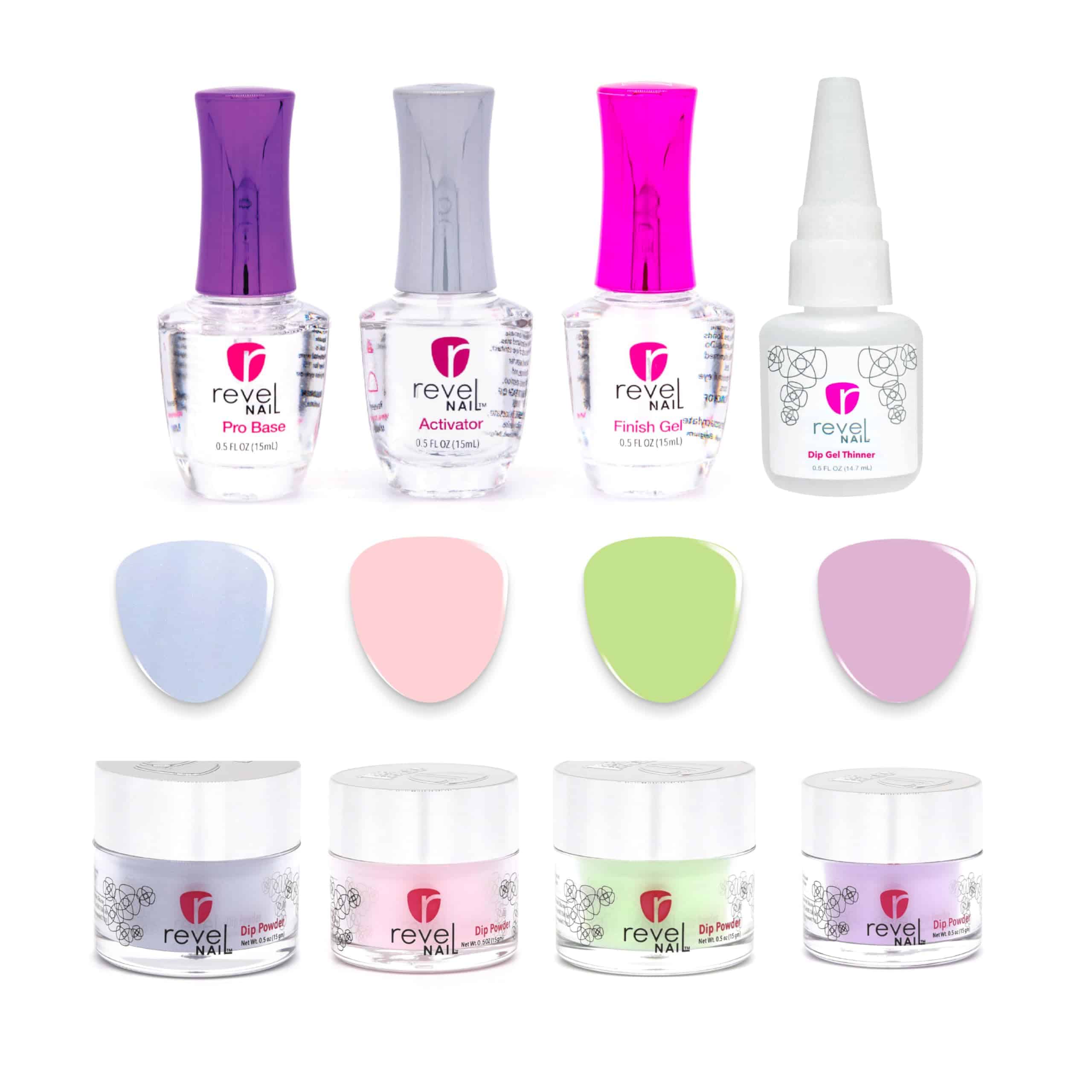 Kit de Inicio de Revel Nail - Kit de Uñas de Inmersión en