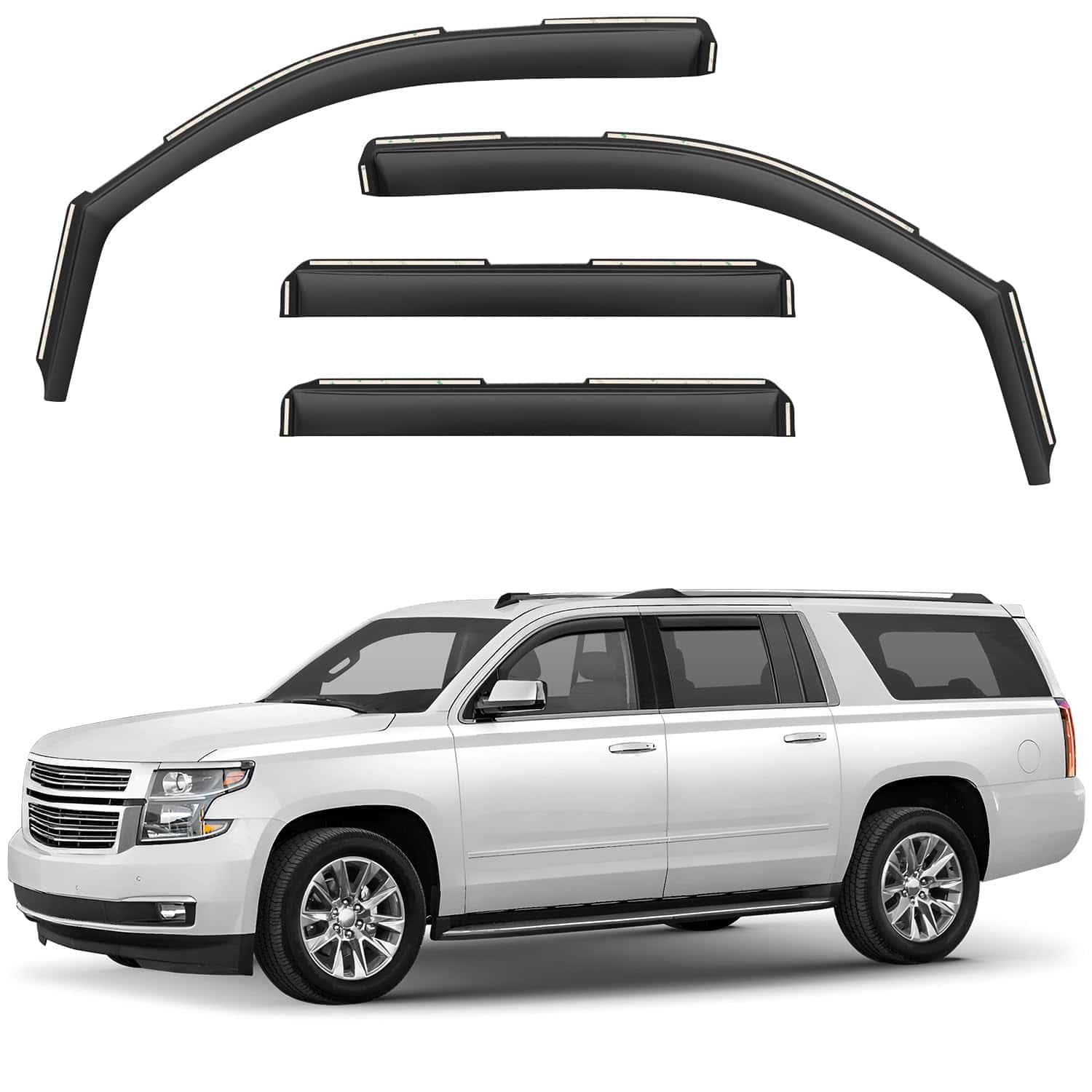 Deflectores de Ventana con Tinte Ahumado en Canal de