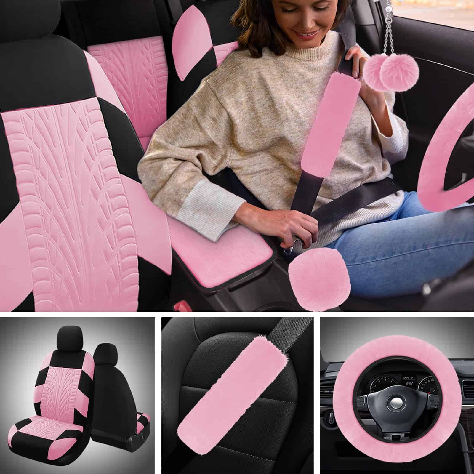 JINGSEN 21 Pz Juego de Fundas para Asientos de Coche - Imagen 7