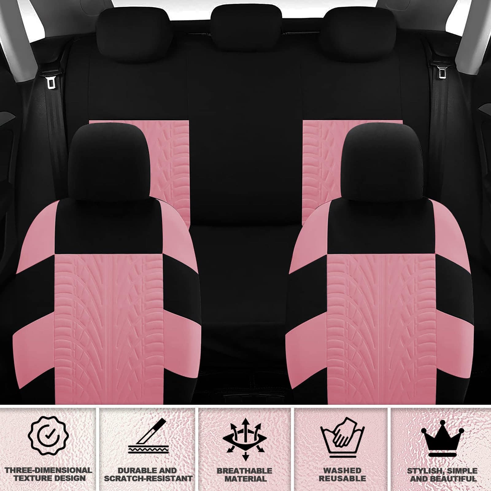 JINGSEN 21 Pz Juego de Fundas para Asientos de Coche - Imagen 8