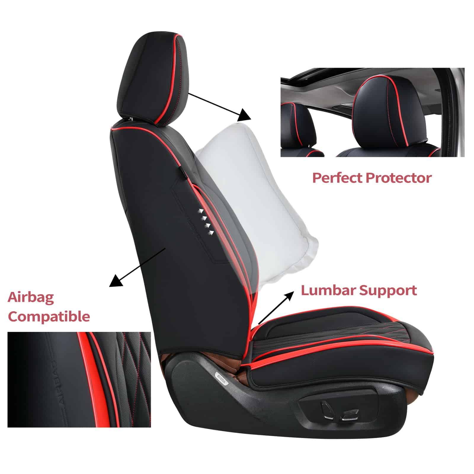 Fundas de Asiento de Coche de Cuero HCDUOGE WAGN Protector - Imagen 5
