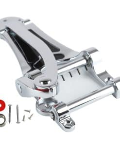 Puente Tremolo Vibrato de Guitarra Hollow Jazz Cromado,