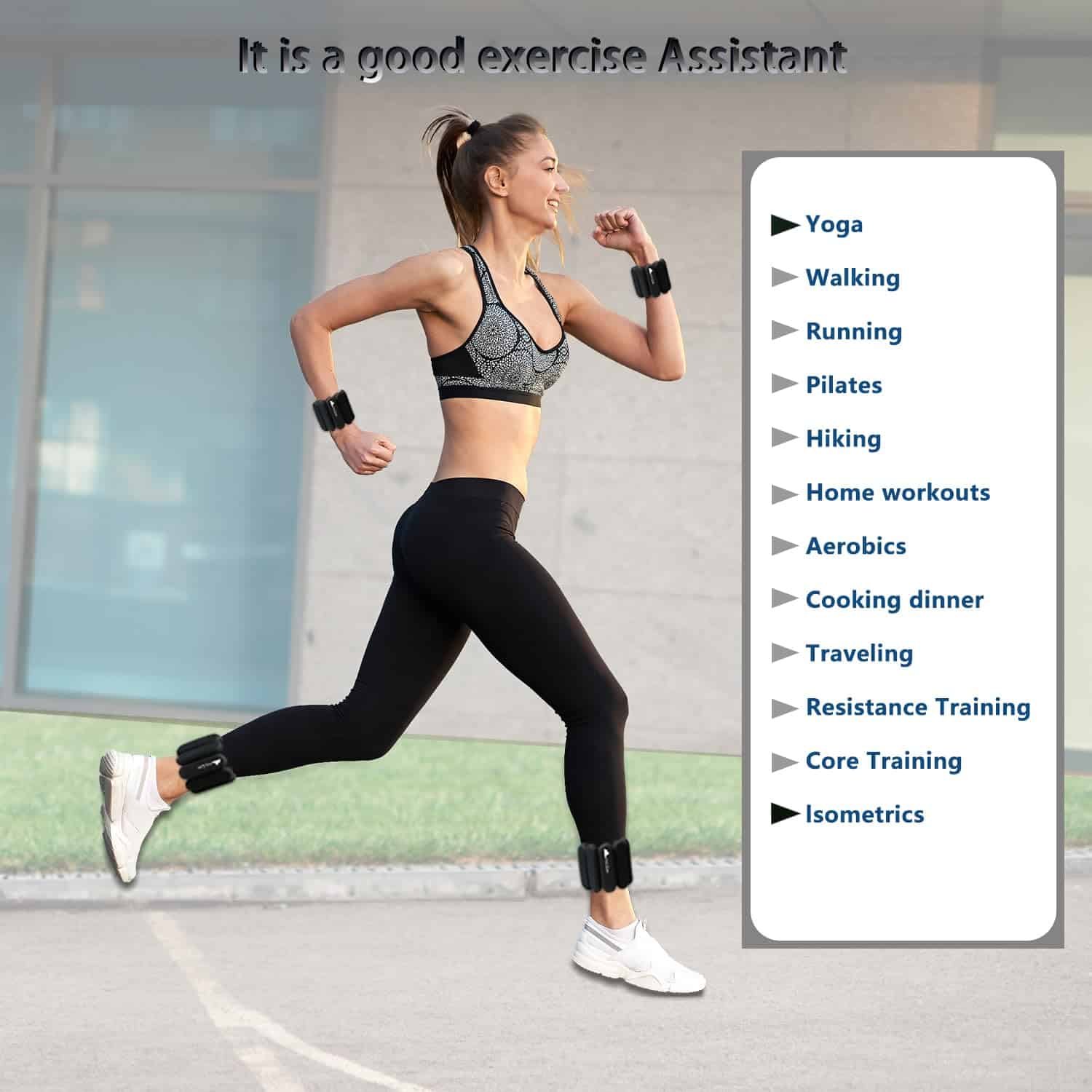 Pesas de Muñeca y Tobillo de 2 Libras para Mujeres - Juego - Imagen 4