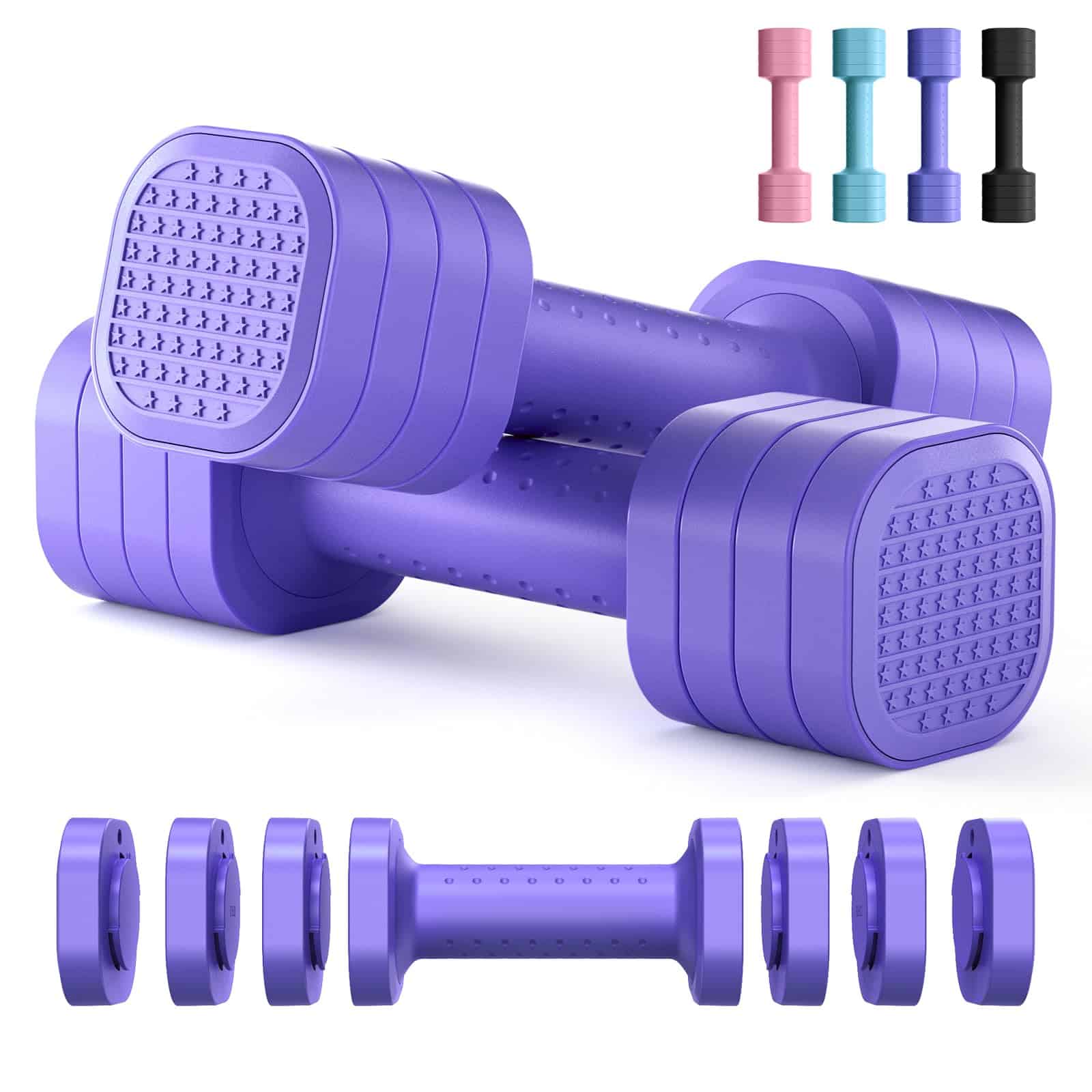 Juego de Mancuernas Ajustables Zempox de 2, Set de