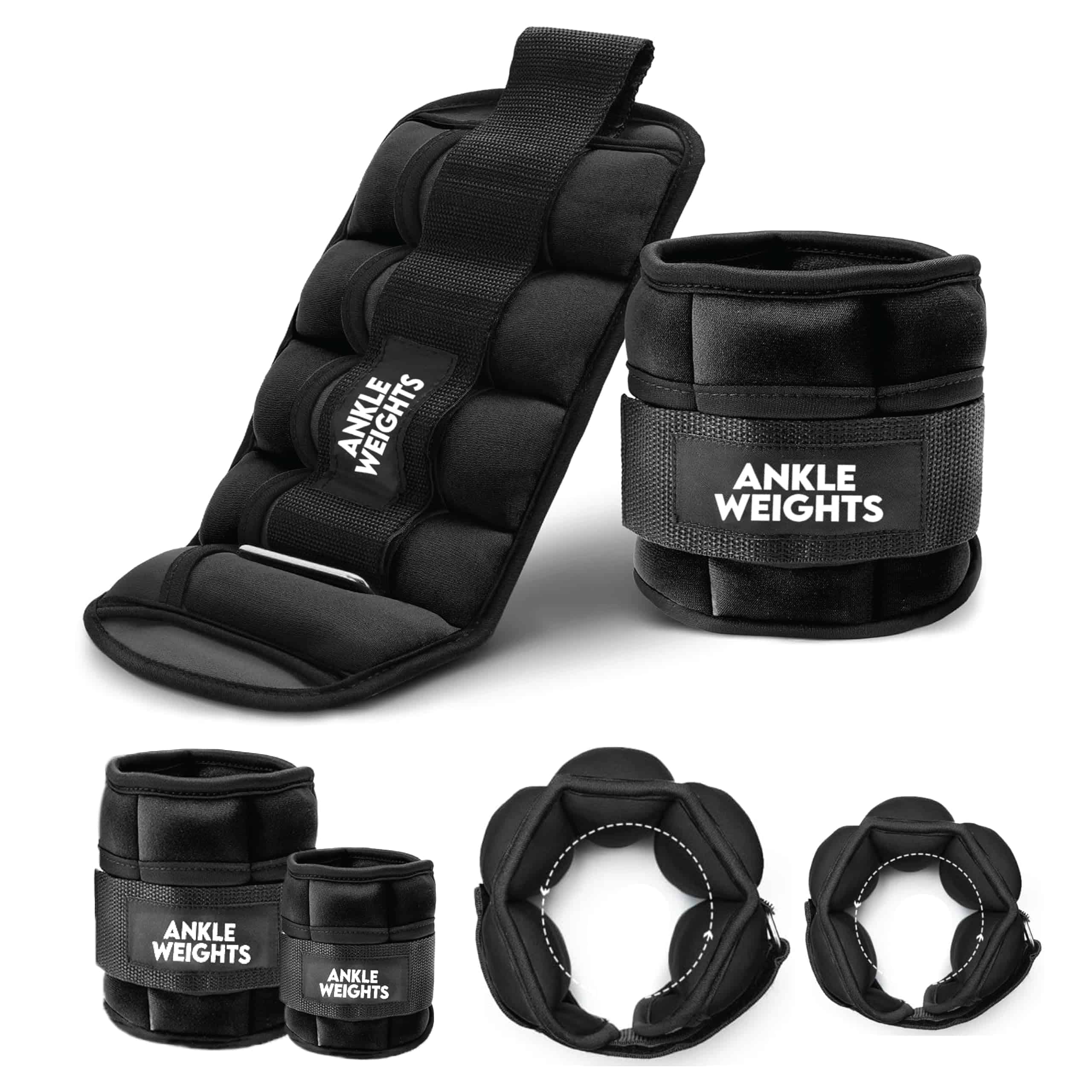 Pesas de Tobillo Ajustables para Mujeres, Par de 2-10 lbs,