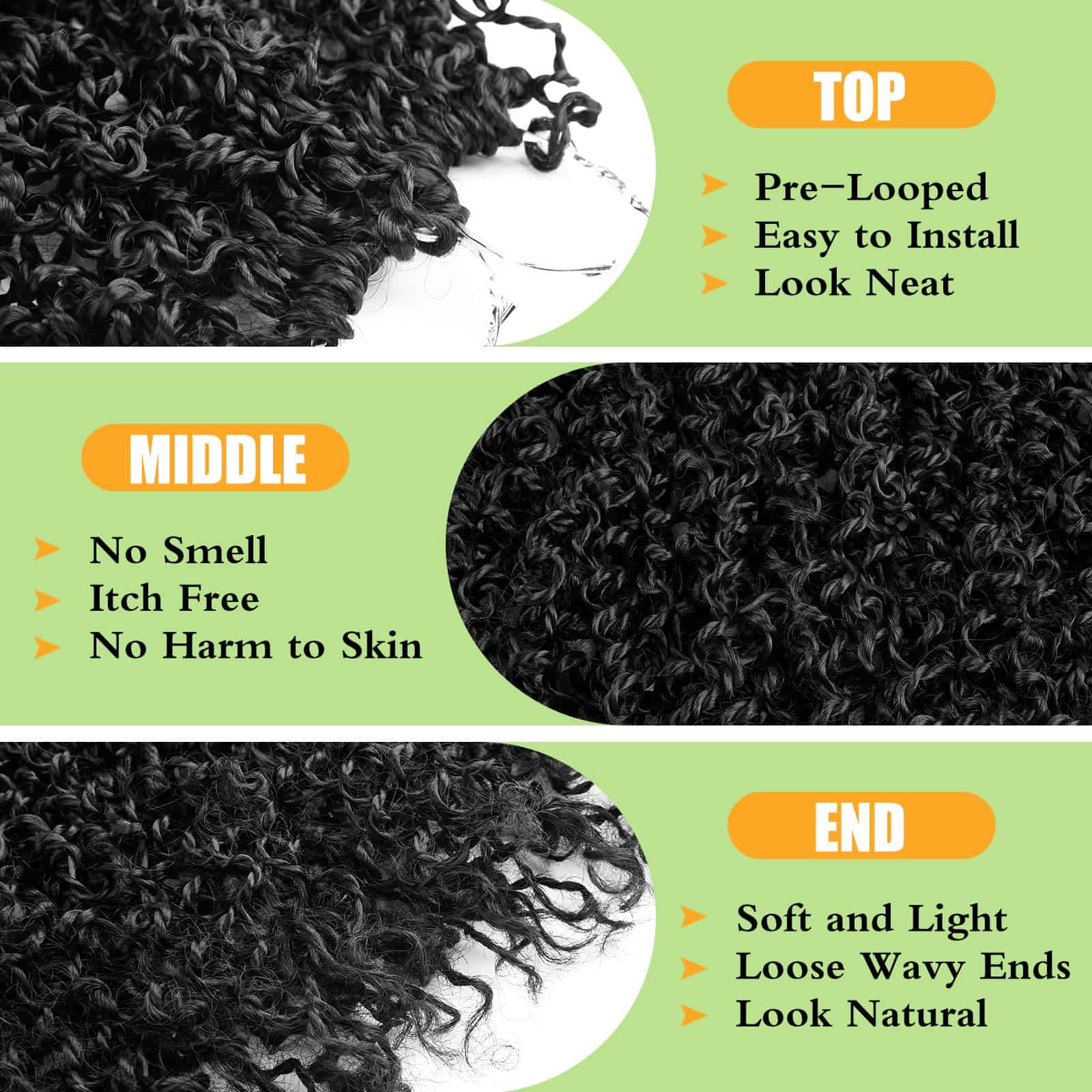 Extensiones de Cabello Yanky Twist Crochet Braids en Color - Imagen 5