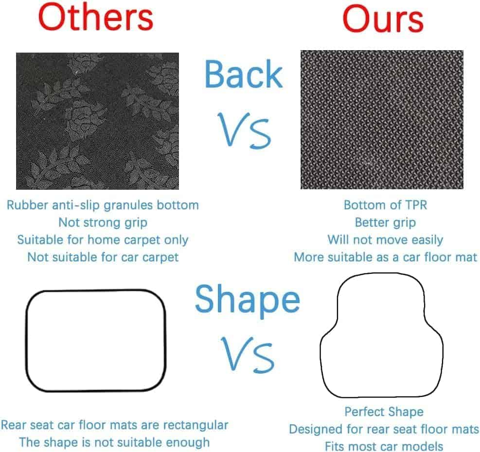 4 Piezas Alfombrillas de Coche, Lindo Niño y Niña Dibujos - Imagen 3