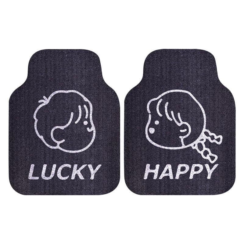 4 Piezas Alfombrillas de Coche, Lindo Niño y Niña Dibujos