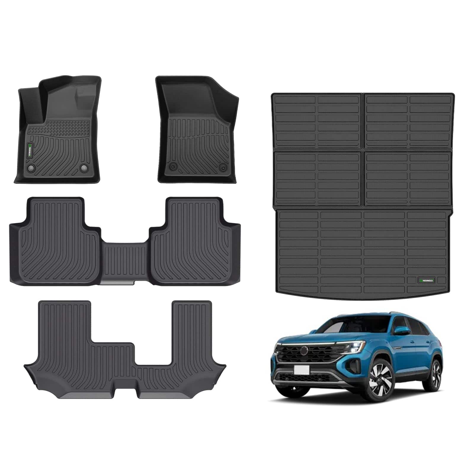 Tapetes y Forro de Maletero ANBINGO para VW Atlas 7