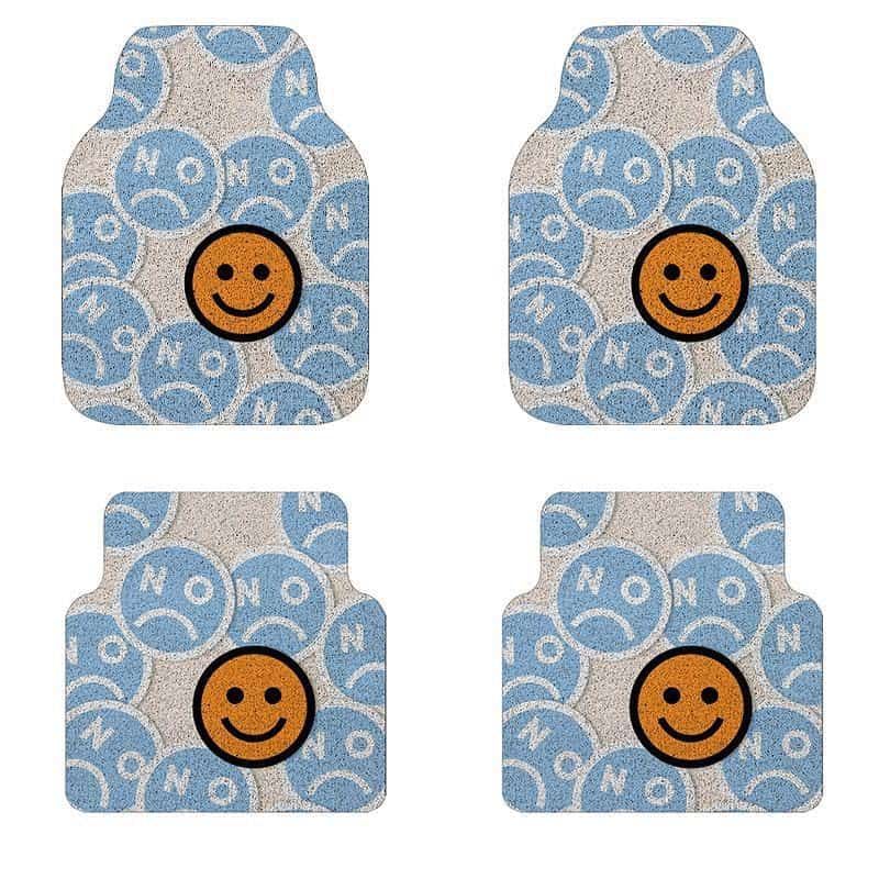 Juego de 4 tapetes para piso de automóvil, lindos tapetes