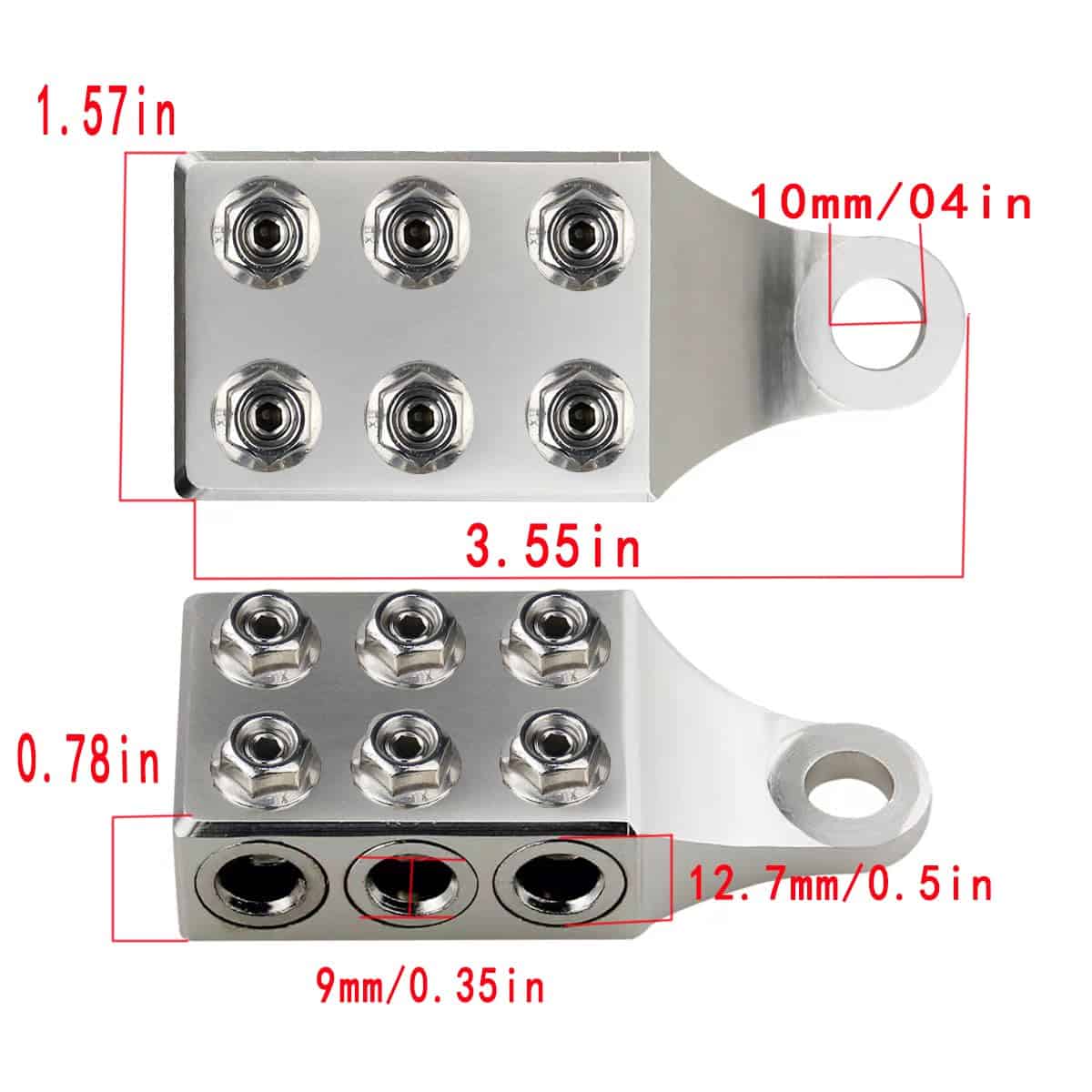 Terminales de Batería, Conectores de Terminal -B12(8AWG hast - Imagen 3