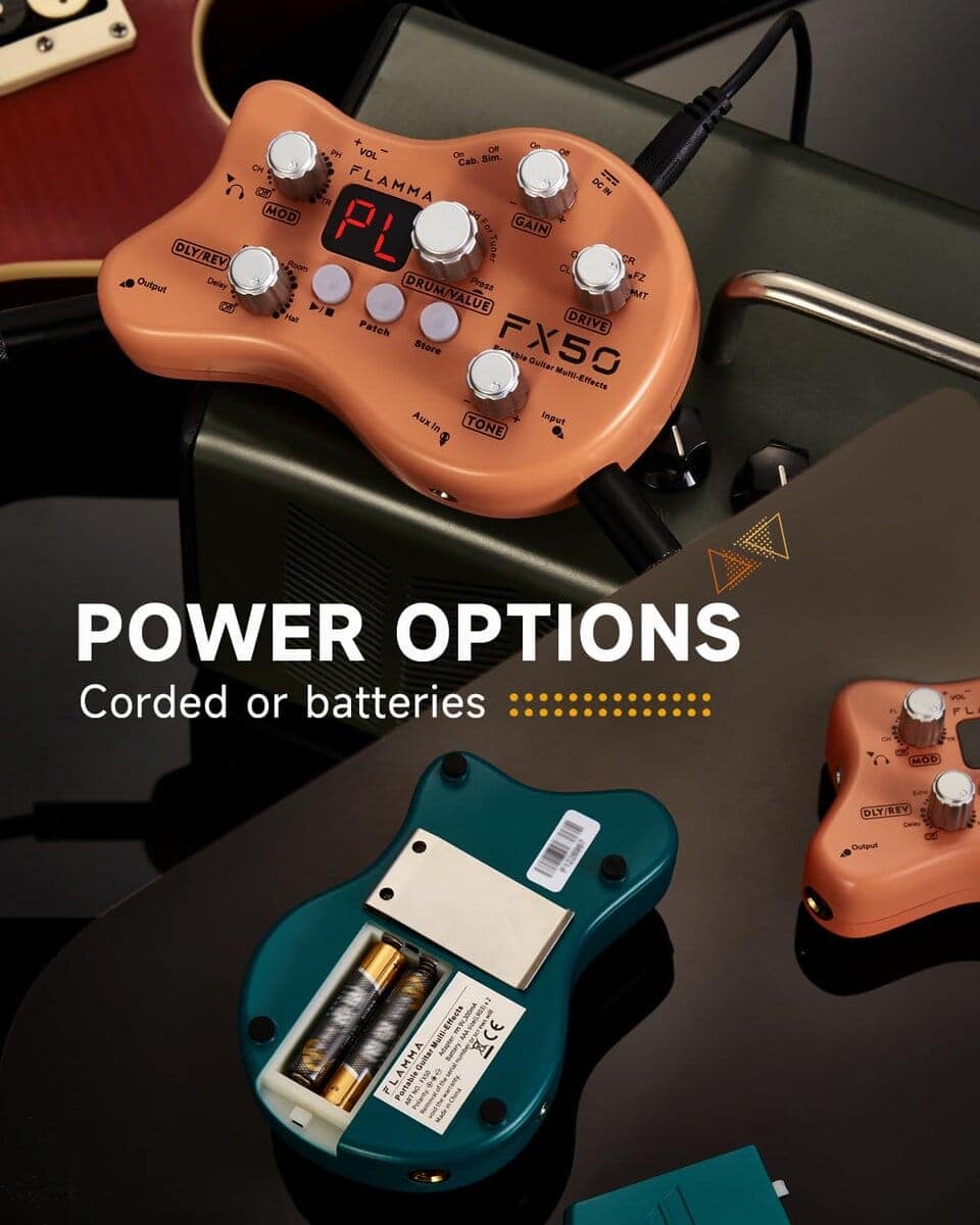 Pedal de Efectos de Guitarra FLAMMA FX50 Multiefectos Mini - Imagen 5