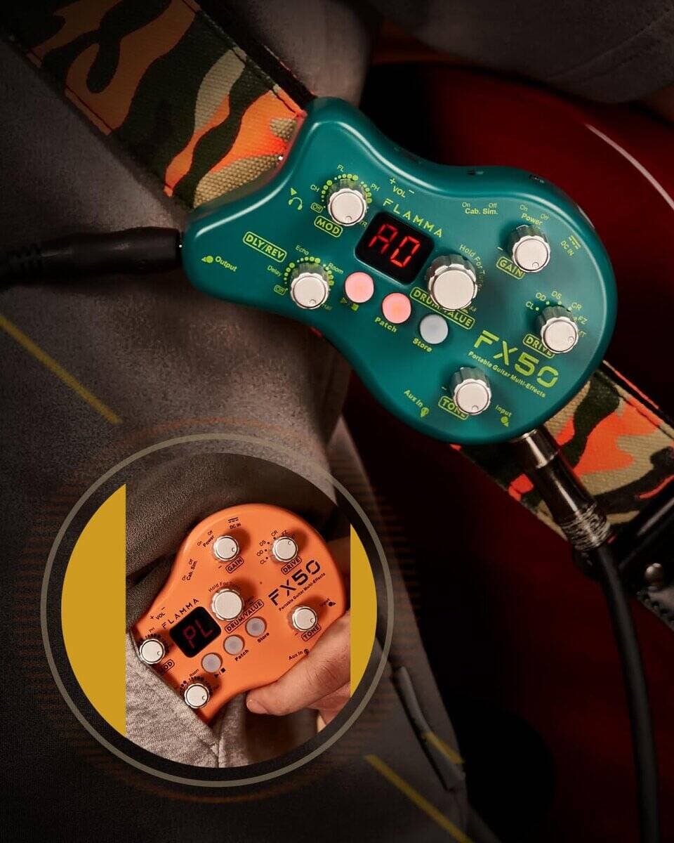 Pedal de Efectos de Guitarra FLAMMA FX50 Multiefectos Mini - Imagen 8
