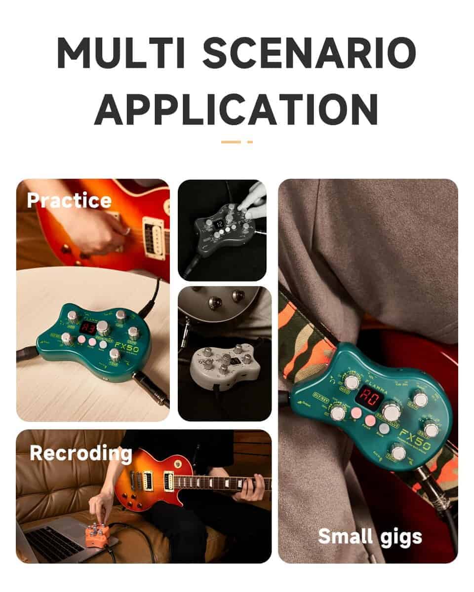 Pedal de Efectos de Guitarra FLAMMA FX50 Multiefectos Mini - Imagen 6