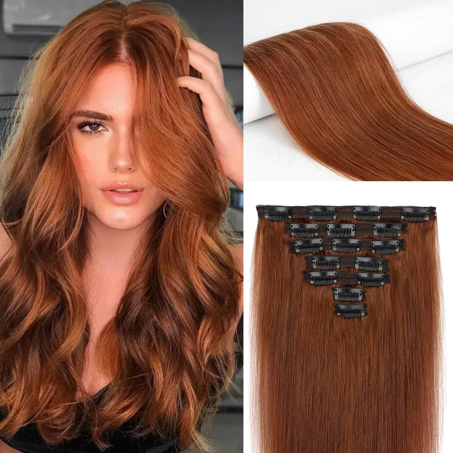 Extensiones de Cabello Clip en Pelo Natural 100% Humano 14
