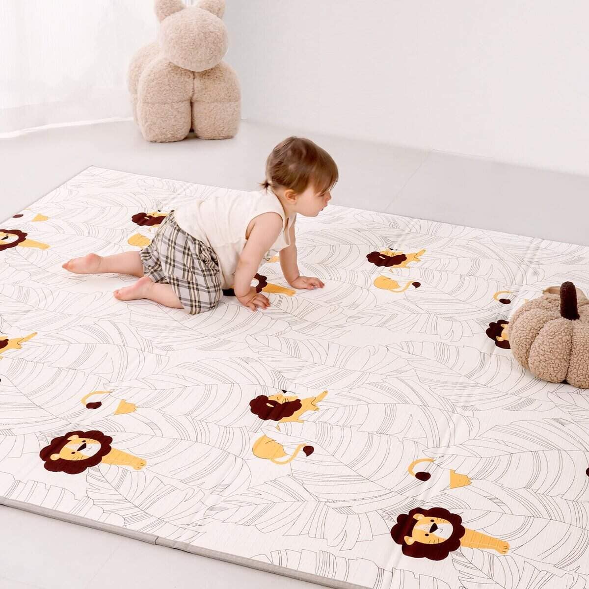 Tapete de juegos para bebé de 71x79 pulgadas, diseño
