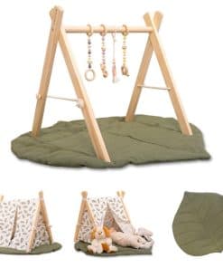 Conjunto de Gimnasio de Juegos de Bebé de Madera Wossen y