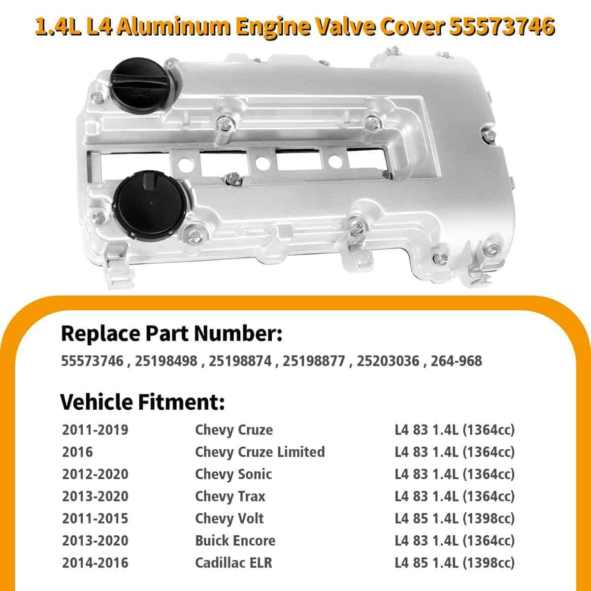 LOREADA Juego de tapas de válvulas de aluminio de - Imagen 3