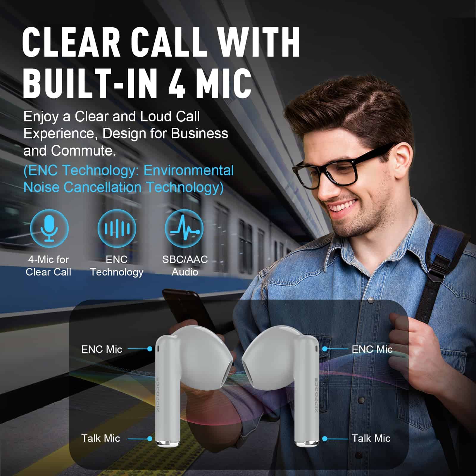 Audífonos inalámbricos True Wireless ZIPFORCE, auriculares - Imagen 5