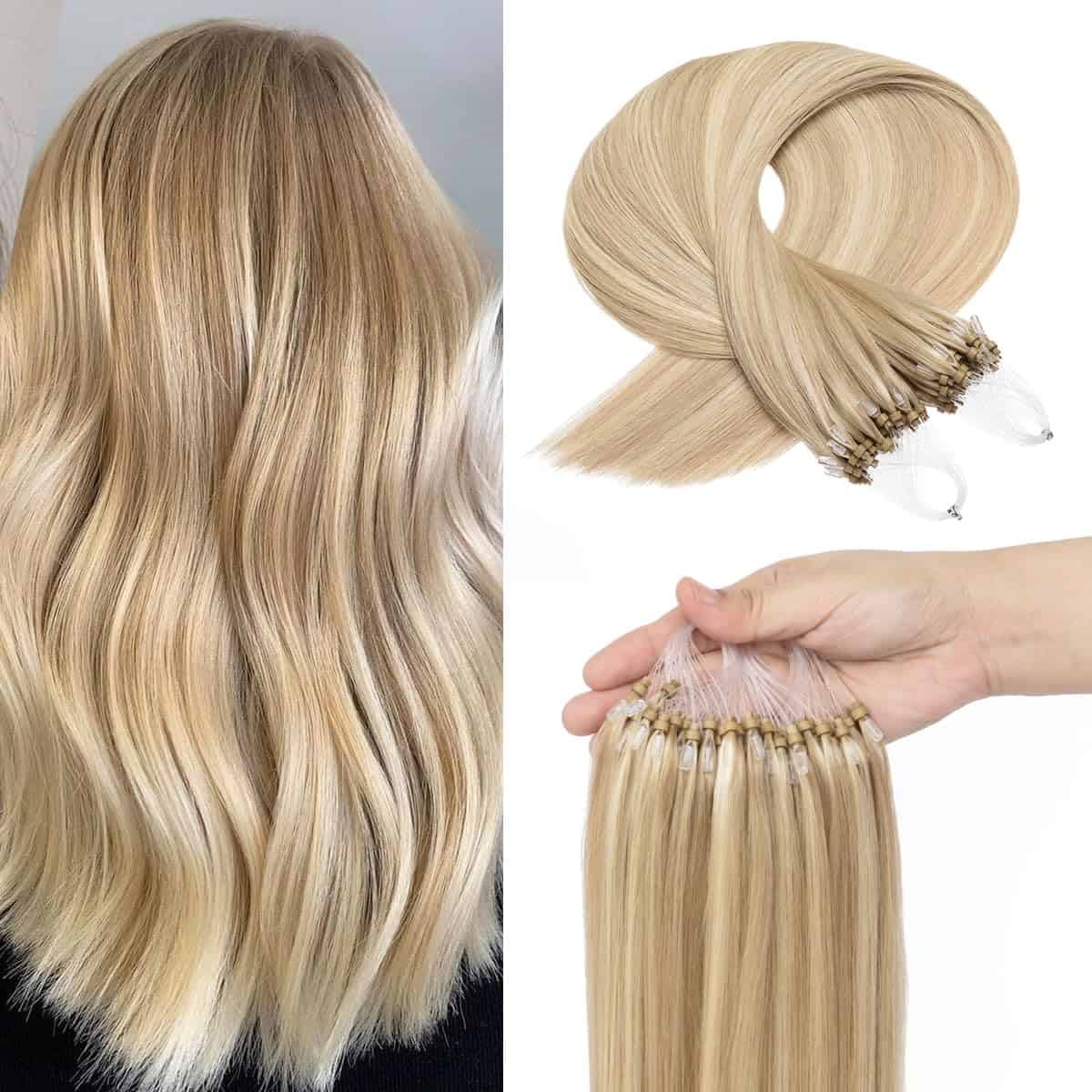 Extensiones de Cabello de Microlink Kpvxxve Cabello Humano