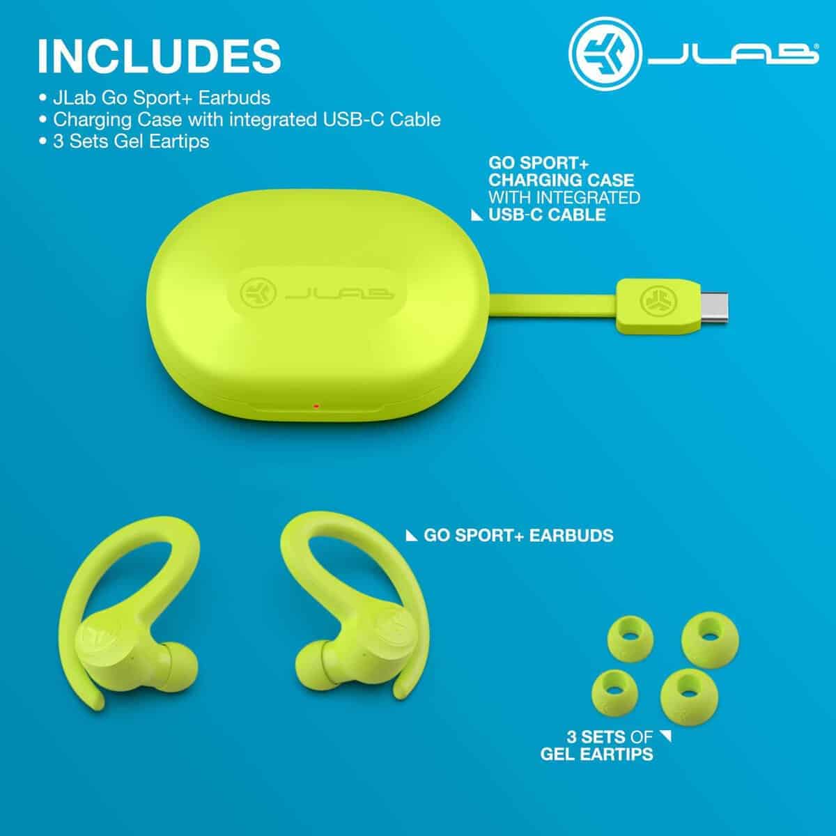 Audífonos Inalámbricos JLab Go Sport+ para -Amarillo - Imagen 5