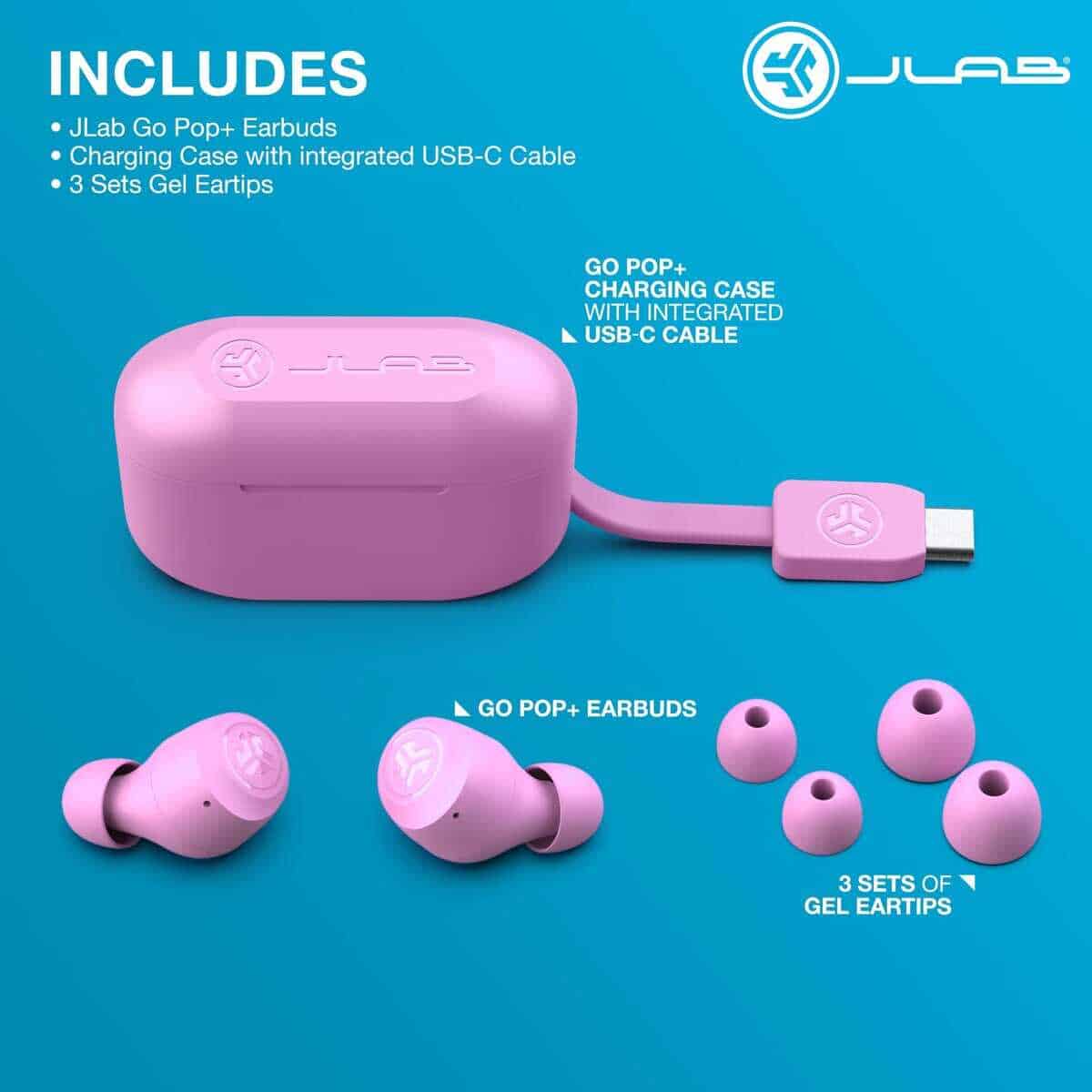 JLab Go Pop+ Audífonos Inalámbricos Bluetooth Verdaderos & - Imagen 8