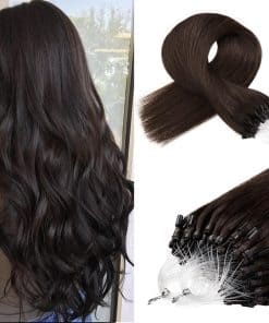 Extensiones de Cabello Humano Micro Loop Marrón #2 -