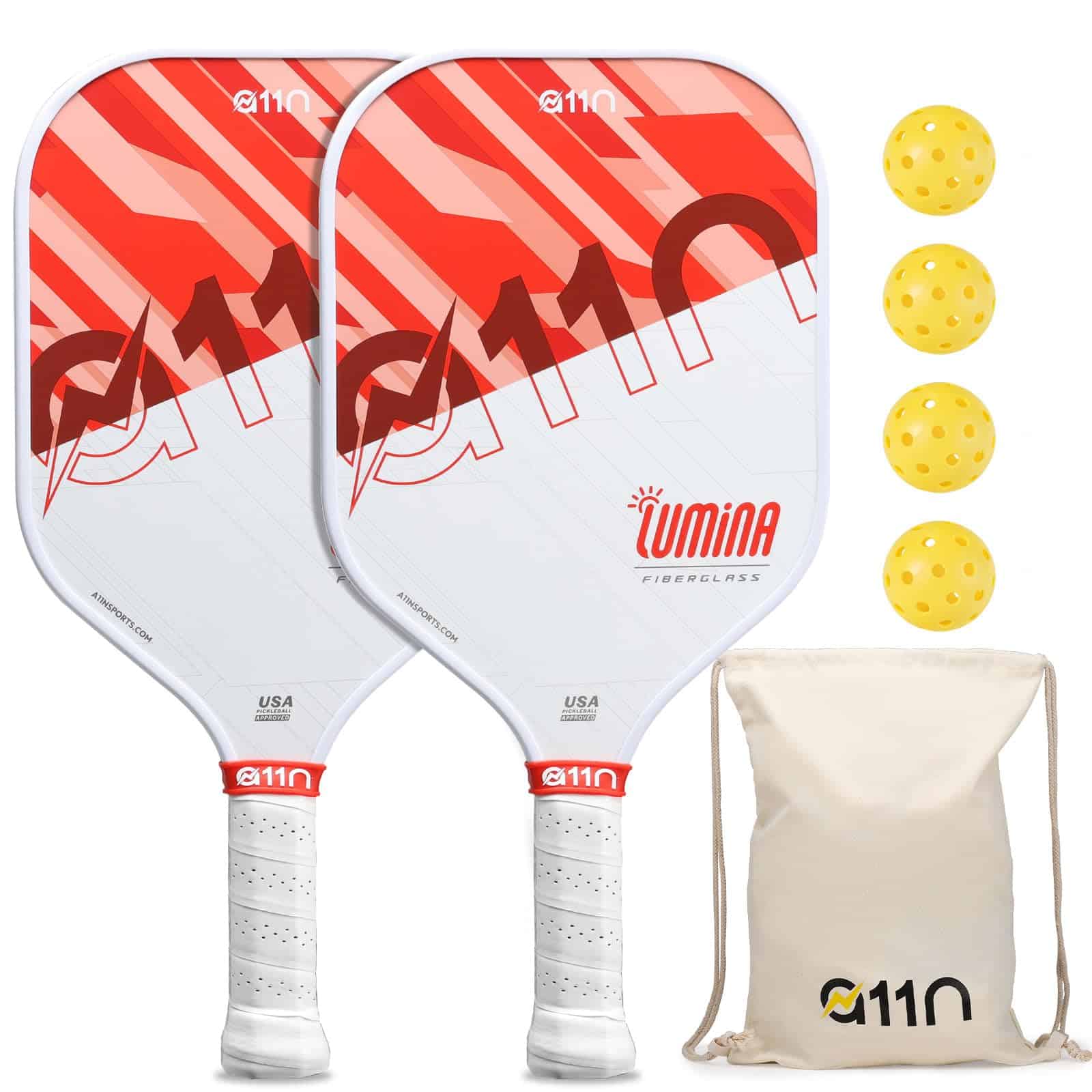 Set de 2 Palas de Pickleball A11N con -Rojo