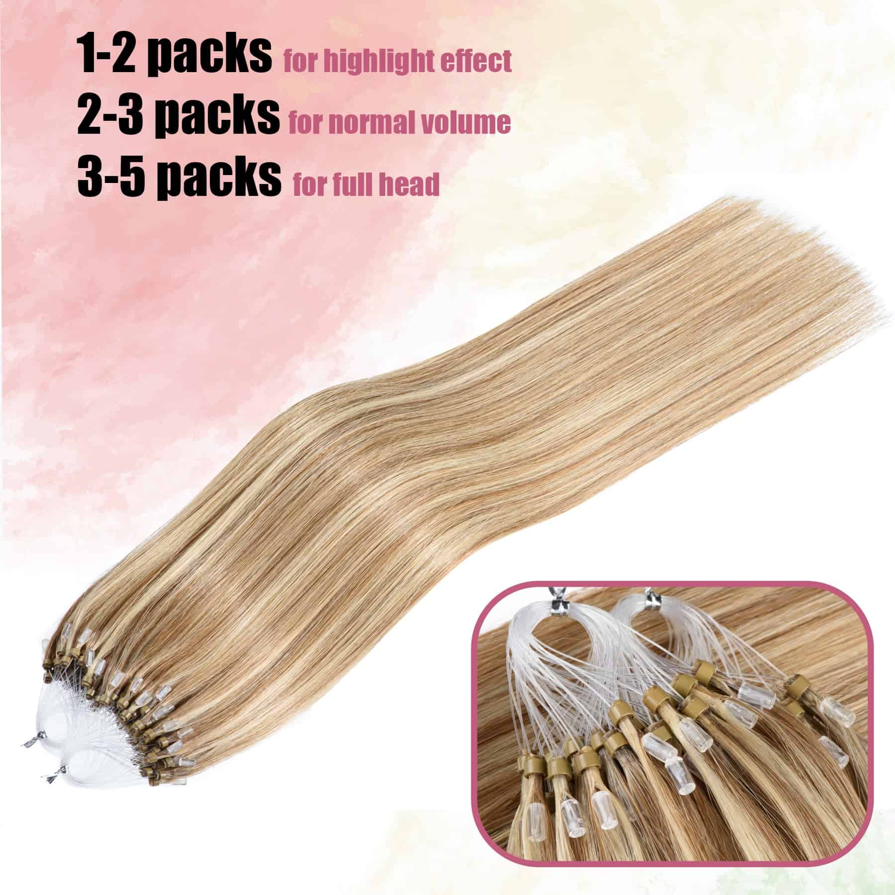 Extensiones de Cabello Humano de Microlink Kpvxxve 20 - Imagen 5