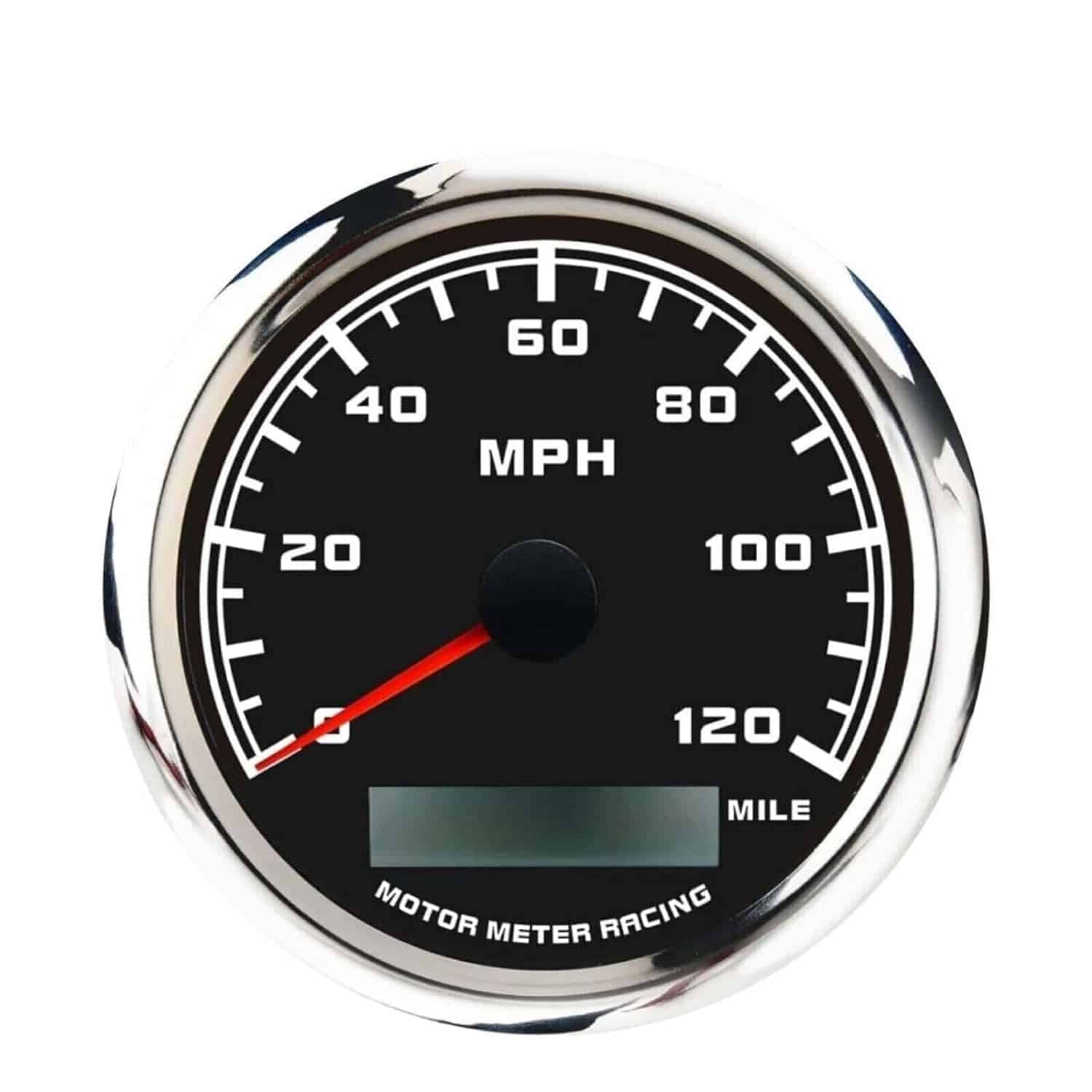 Velocímetro GPS digital cuentakilómetros 120 MPH negro dial