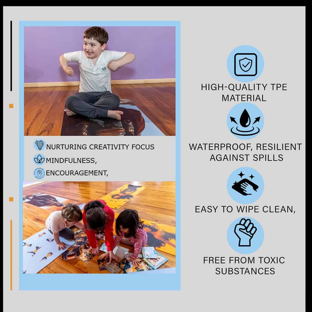SET de Yoga MindfulKids - Tapete Premium Eco Friendly y - Imagen 3