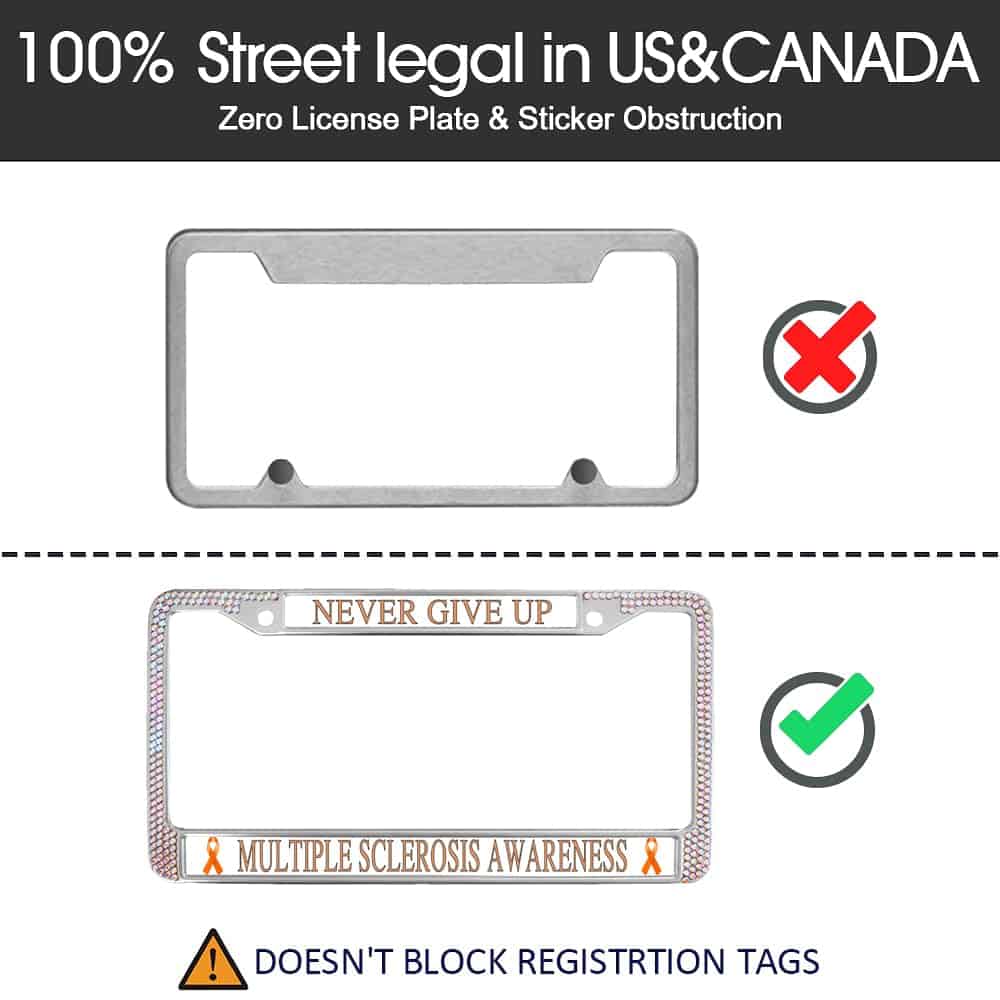 Portaplacas con cinta naranja de fe y brillo femenino de - Imagen 5