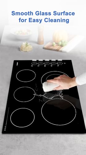 Estufa eléctrica 7300W de 30 pulgadas, empotrada, 5 - Imagen 8