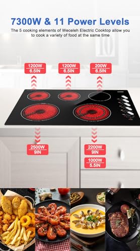 Estufa eléctrica 7300W de 30 pulgadas, empotrada, 5 - Imagen 5