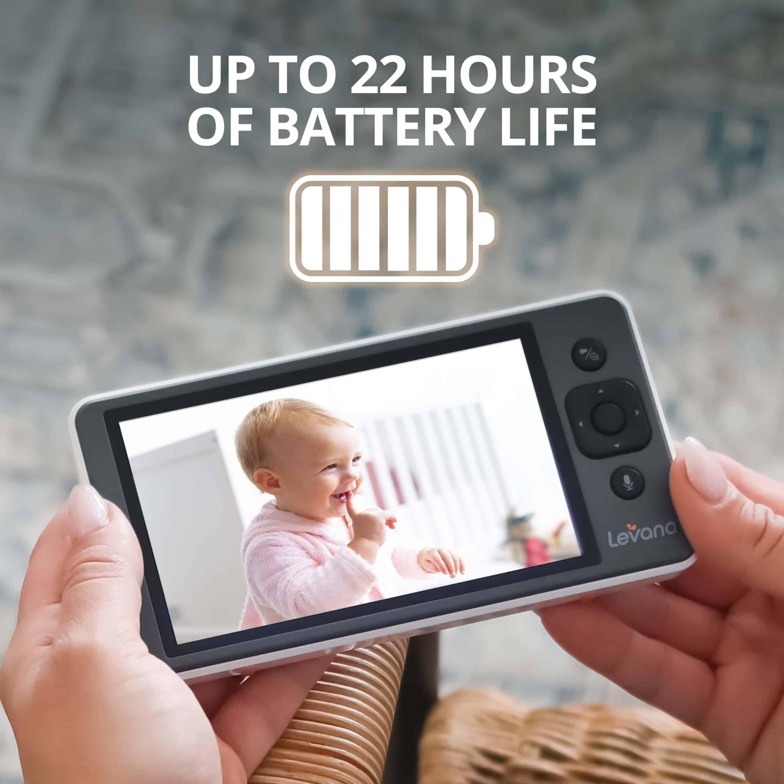 Monitor de bebé de video Levana Ella, pantalla de 5'' 720P, - Imagen 5