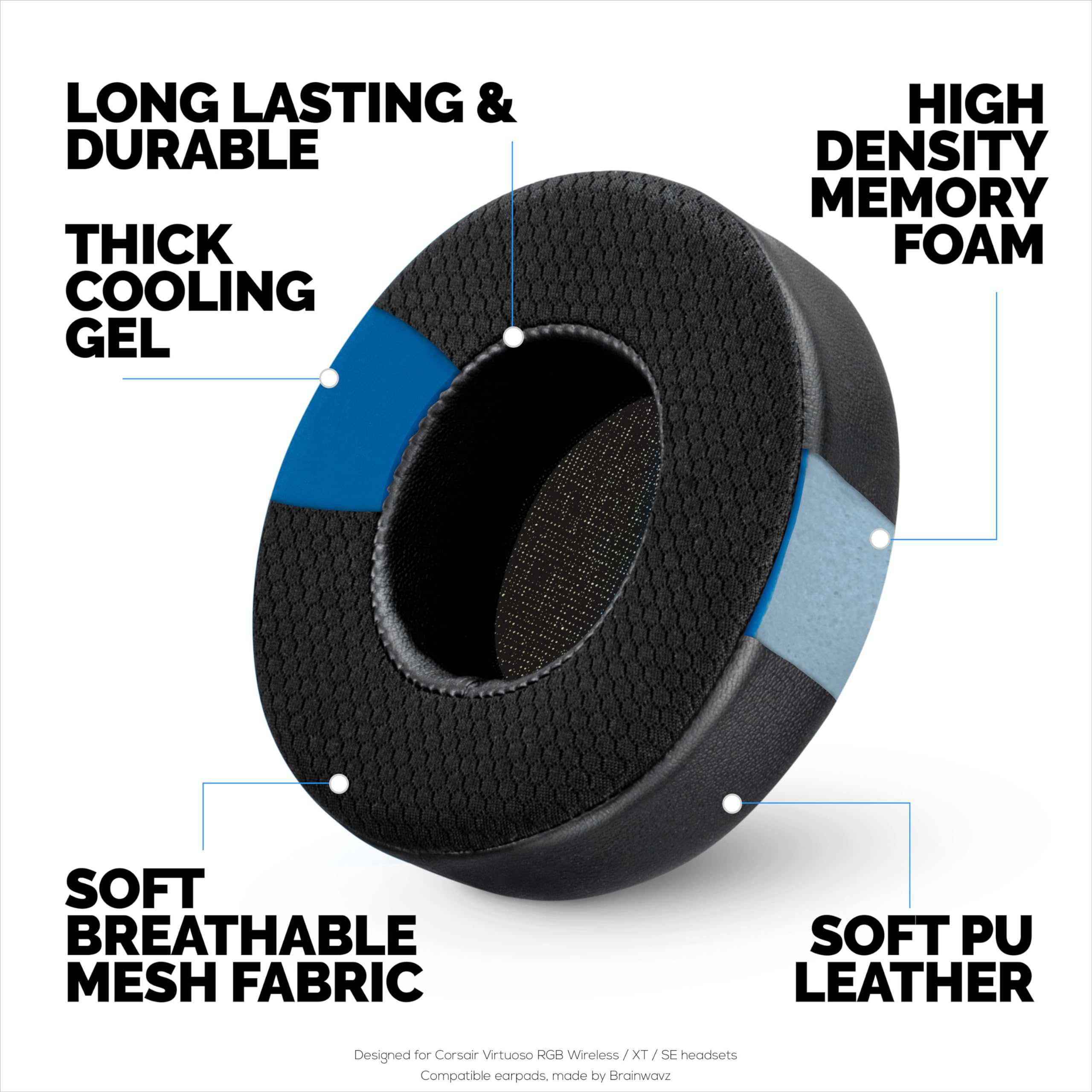 Almohadillas híbridas de repuesto Brainwavz para - Imagen 4