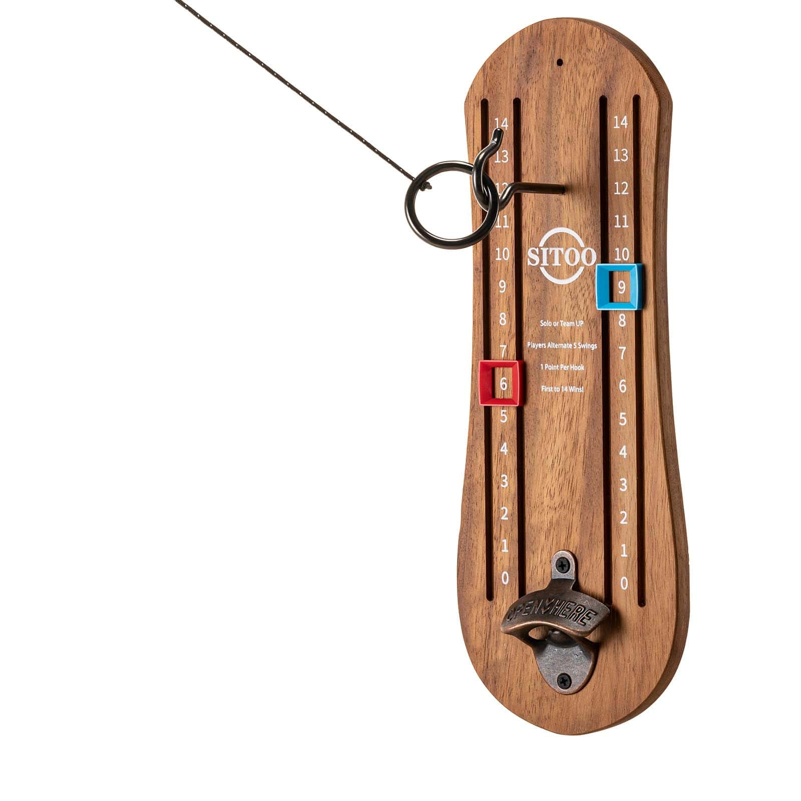 Juego de Anillo para Adultos, Juego de Gancho -Nogal