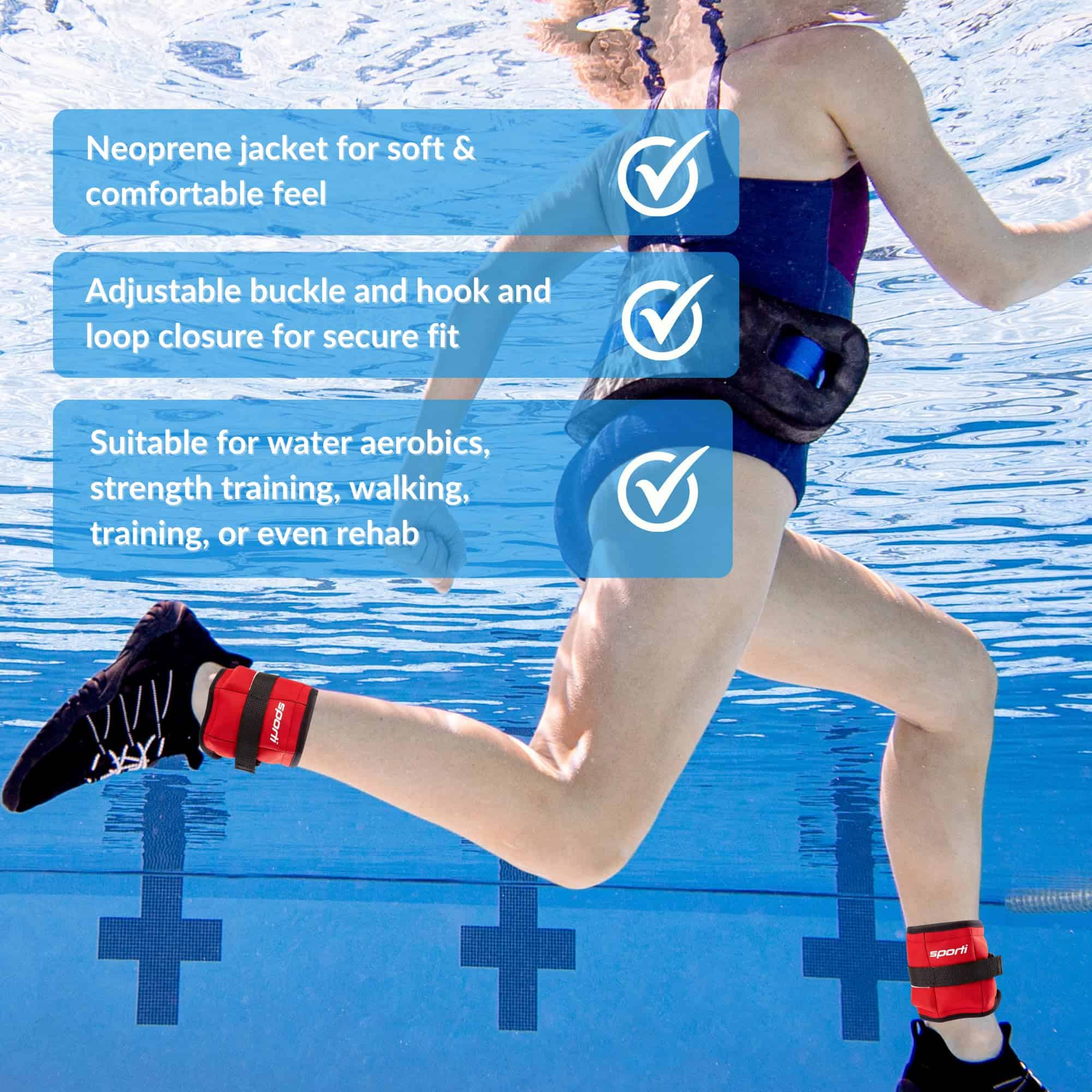 Pesas para Tobillos de Fitness Sporti de 5 lbs - Azul - 5 lb - Imagen 6