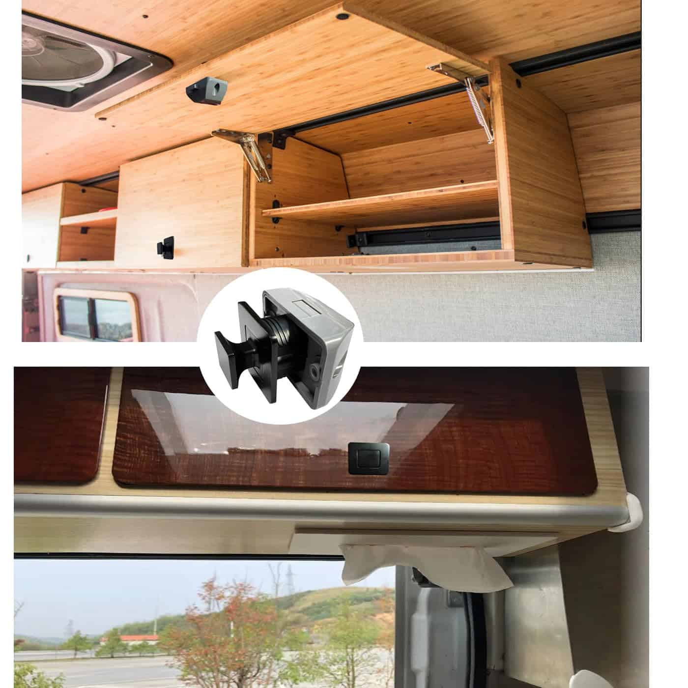 4Packs NHDSUO Bloqueo de Gabinete sin Llave para RV, Botón - Imagen 8