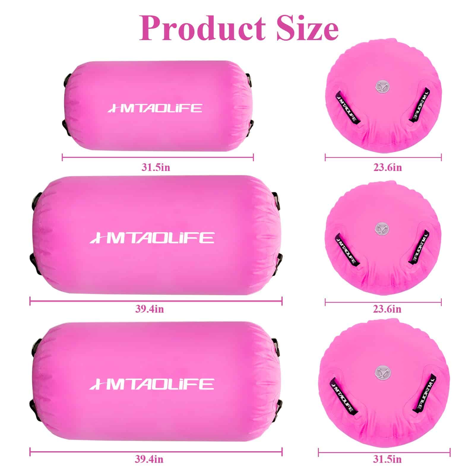 Rulo de Aire para Gimnasia, Barril Inflable de Rodillo de - Imagen 3