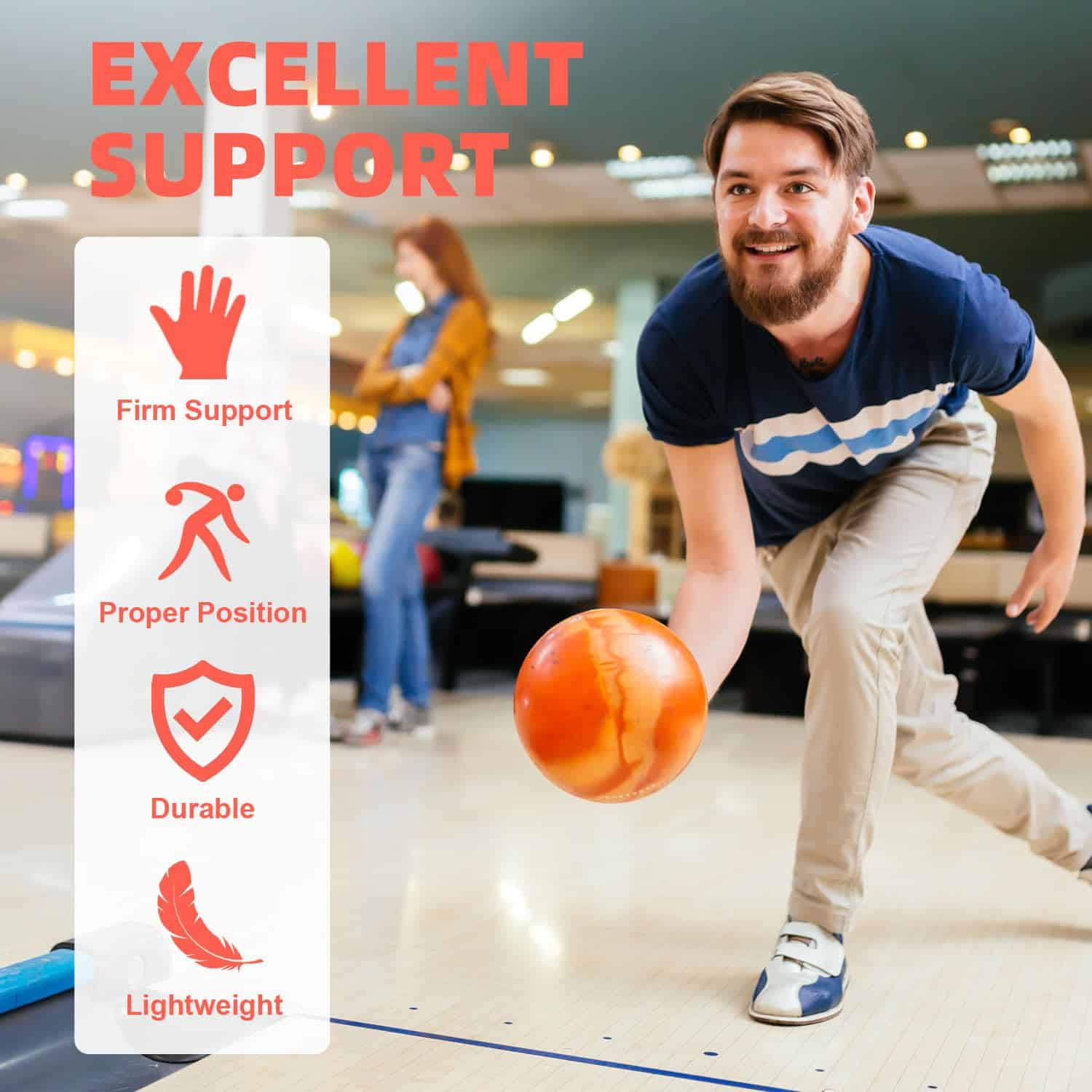 Guantes de Boliche FURBBION - Soporte para Muñeca y - Imagen 4