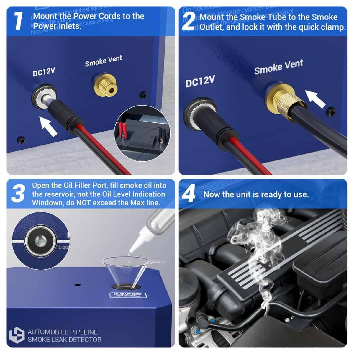 KOLSOL Detector de Humo para Automóviles con Manómetro de - Imagen 7