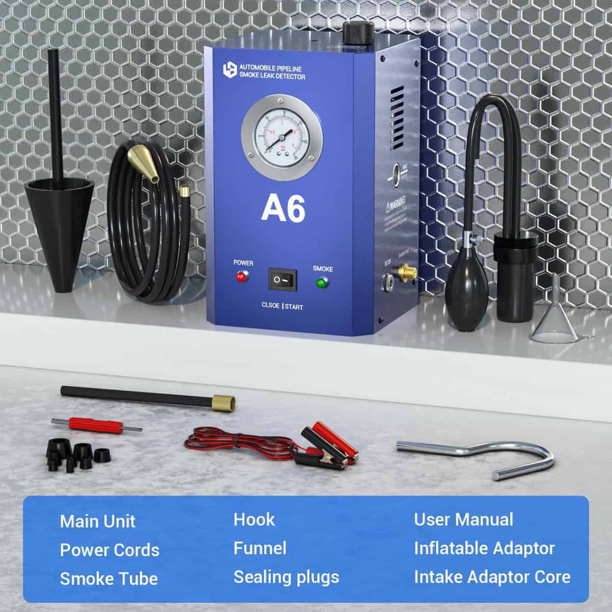 KOLSOL Detector de Humo para Automóviles con Manómetro de - Imagen 9