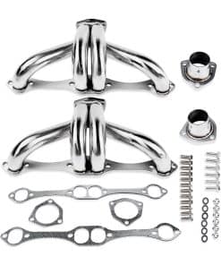 Headers Block Hugger de Acero Inoxidable Pulido para Small