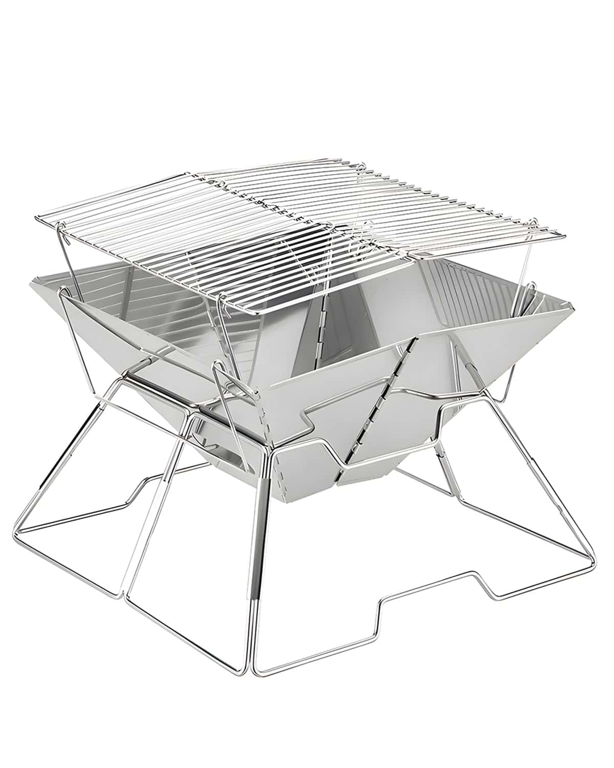 Asador de carbón portátil para camping con bolsa de - Imagen 6