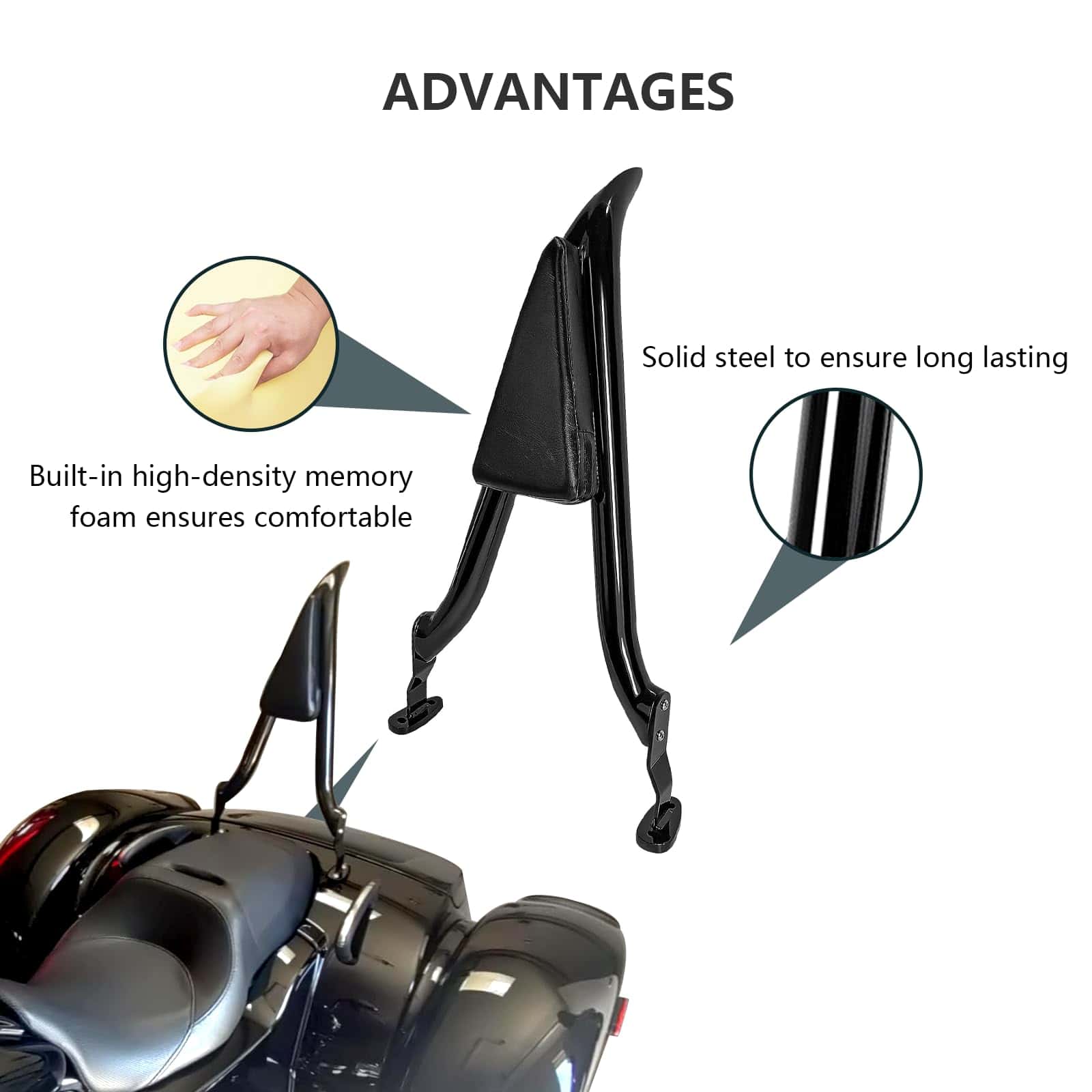 Dredoggmoto 24" Negro Carretera Glide 3 y Freewheeler - Imagen 5