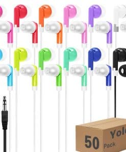 Yoley Audífonos para Aula a Granel de 50 Paquetes para